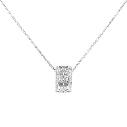 [✨ROSE💎]PARENTESI NECKLACE SILVER DIAMOND