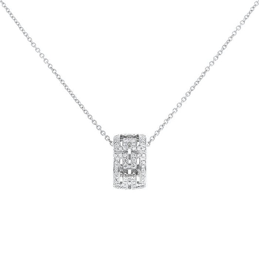 [✨ROSE💎]PARENTESI NECKLACE SILVER DIAMOND