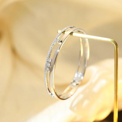 [✨ROSE💎]Move Romane Diamond Bangle Bracelet