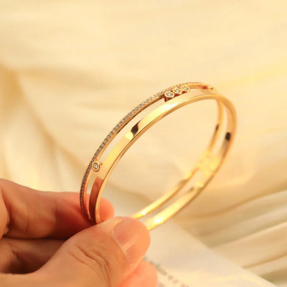[✨ROSE💎]Move Romane Diamond Bangle Bracelet