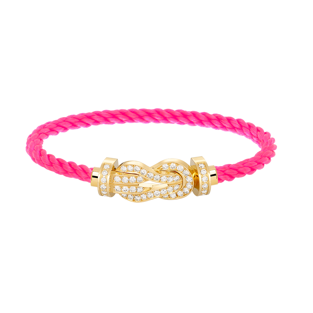 [✨ROSE💎]CHANCE LARGE 8 FIGURE BUCKLE FULLDIAMOND BRACELET GOLD