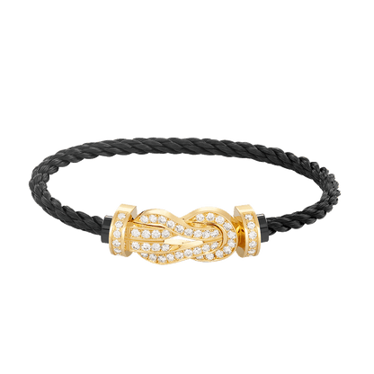 [✨ROSE💎]CHANCE LARGE 8 FIGURE BUCKLE FULLDIAMOND BRACELET GOLD