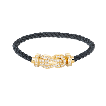 [✨ROSE💎]CHANCE LARGE 8 FIGURE BUCKLE FULLDIAMOND BRACELET GOLD