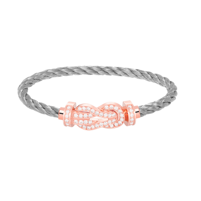 [✨ROSE💎]CHANCE LARGE 8 FIGURE BUCKLE FULL DIAMOND BRACELET ROSE GOLD