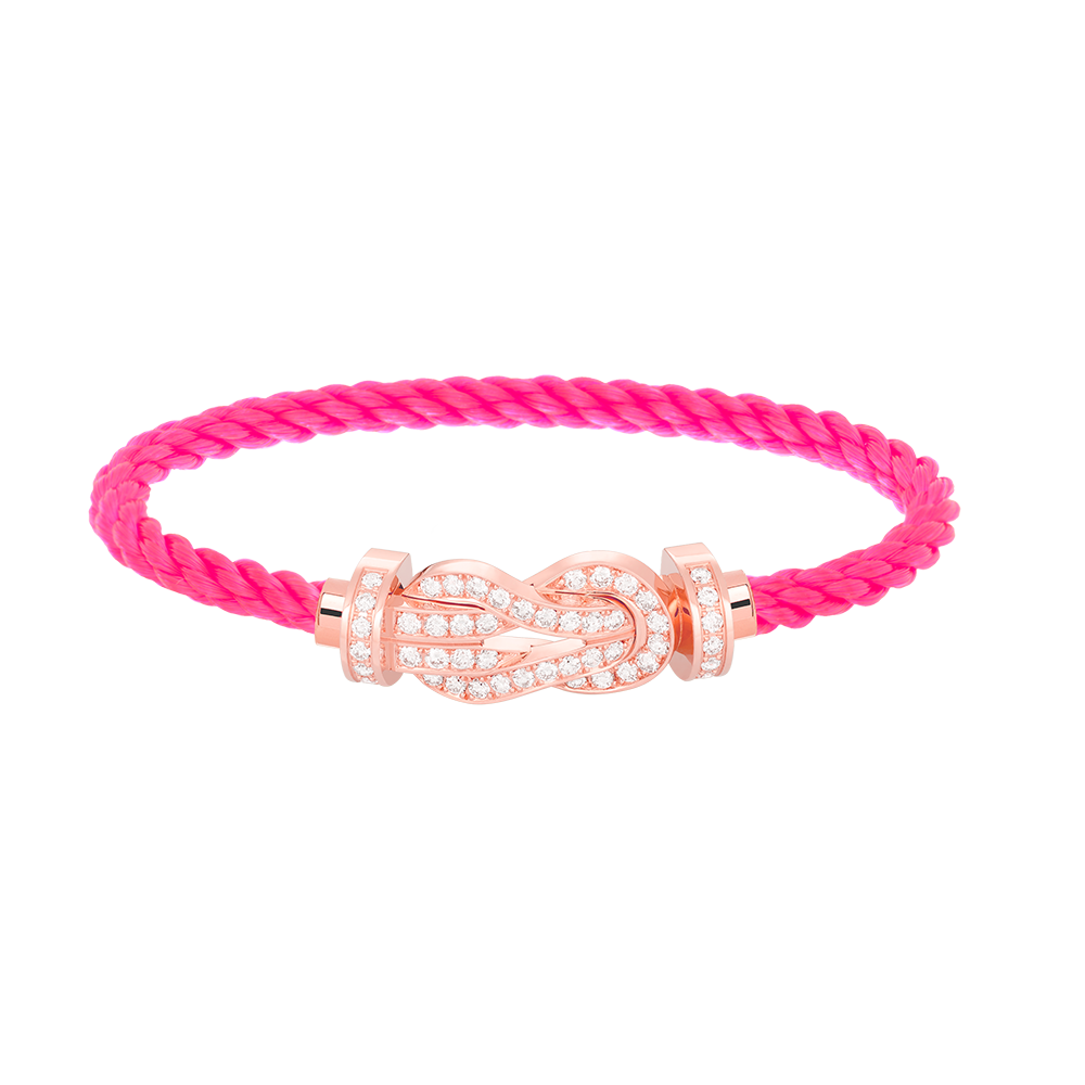 [✨ROSE💎]CHANCE LARGE 8 FIGURE BUCKLE FULL DIAMOND BRACELET ROSE GOLD