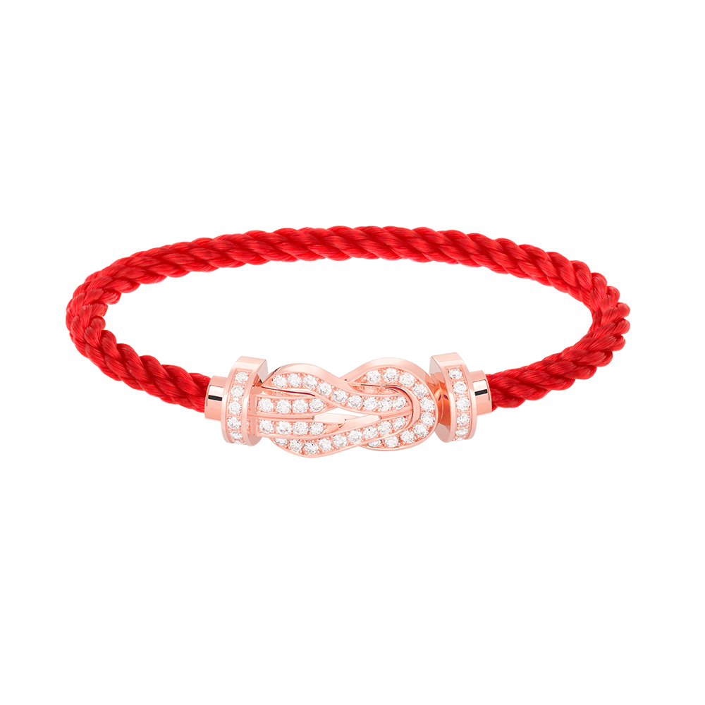 [✨ROSE💎]CHANCE LARGE 8 FIGURE BUCKLE FULL DIAMOND BRACELET ROSE GOLD