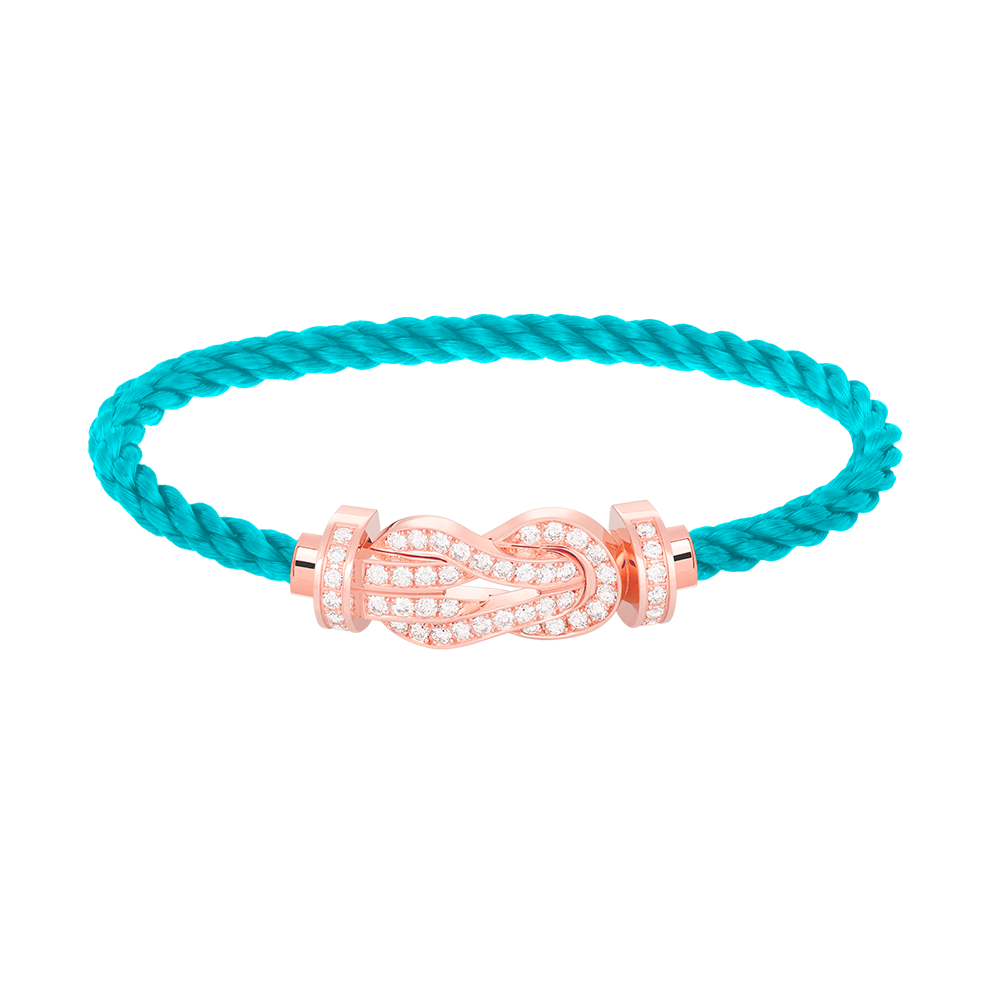 [✨ROSE💎]CHANCE LARGE 8 FIGURE BUCKLE FULL DIAMOND BRACELET ROSE GOLD
