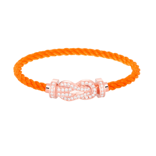 [✨ROSE💎]CHANCE LARGE 8 FIGURE BUCKLE FULL DIAMOND BRACELET ROSE GOLD