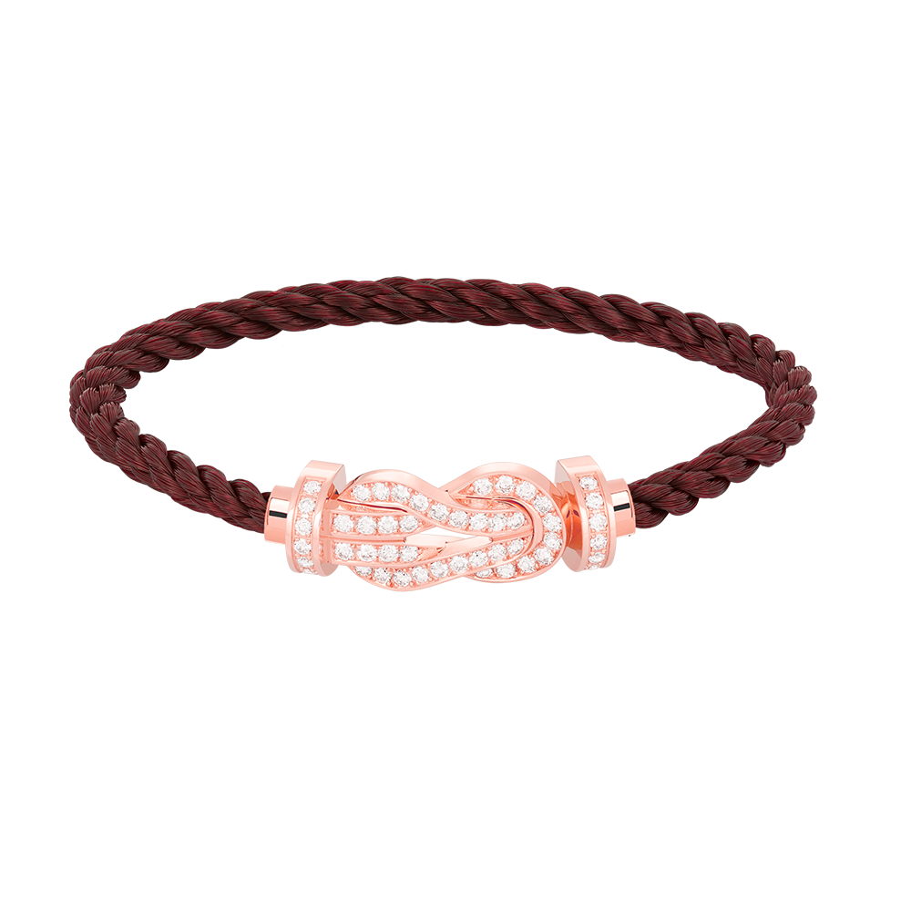 [✨ROSE💎]CHANCE LARGE 8 FIGURE BUCKLE FULL DIAMOND BRACELET ROSE GOLD