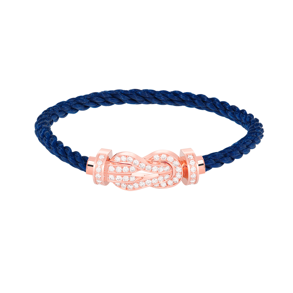 [✨ROSE💎]CHANCE LARGE 8 FIGURE BUCKLE FULL DIAMOND BRACELET ROSE GOLD