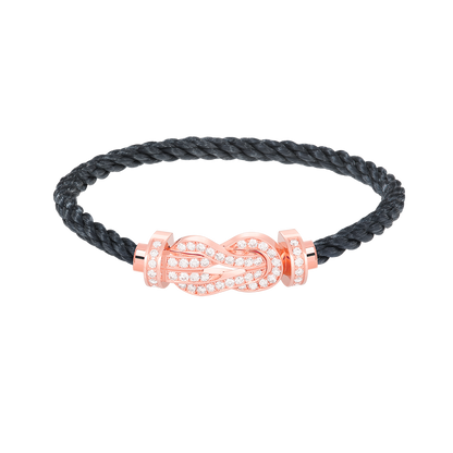 [✨ROSE💎]CHANCE LARGE 8 FIGURE BUCKLE FULL DIAMOND BRACELET ROSE GOLD