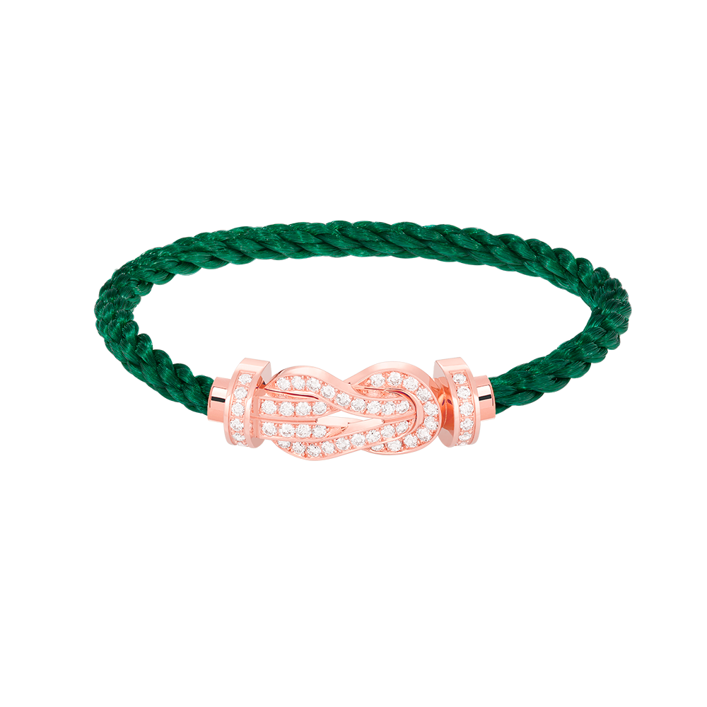 [✨ROSE💎]CHANCE LARGE 8 FIGURE BUCKLE FULL DIAMOND BRACELET ROSE GOLD