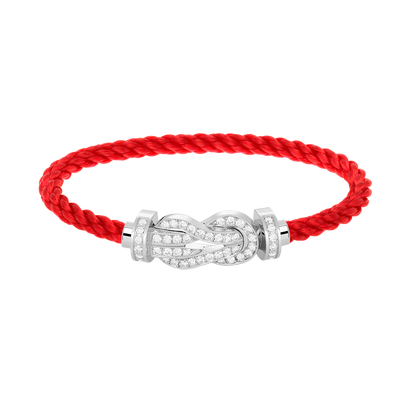 [✨ROSE💎]CHANCE LARGE 8 FIGURE BUCKLE FULL DIAMOND BRACELET SILVER