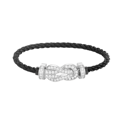 [✨ROSE💎]CHANCE LARGE 8 FIGURE BUCKLE FULL DIAMOND BRACELET SILVER