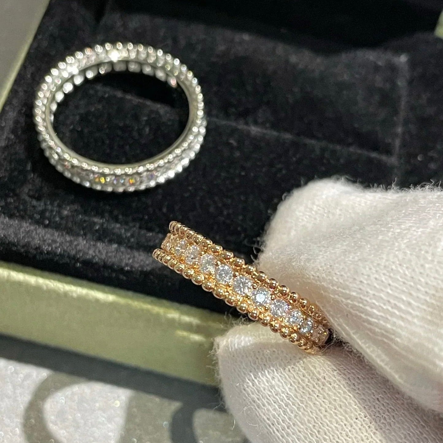 [✨ROSE💎]PERLEE DIAMOND SILVER RING