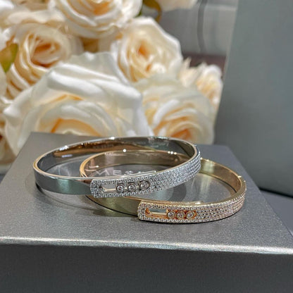 [✨ROSE💎]Move Noa Rose Gold Pavé Diamond Bangle Bracelet