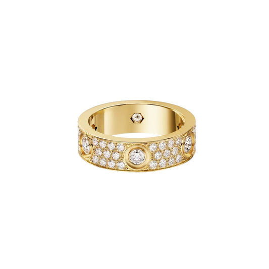 [✨ROSE💎]LOVE 5.5MM FULL-PAVE 6-DIAMOND RING