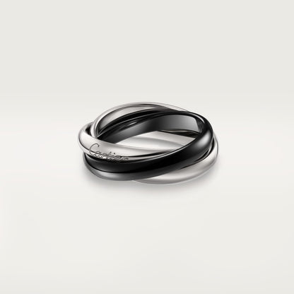 [✨ROSE💎]TRINITY 3.2MM RING BLACK CERAMIC