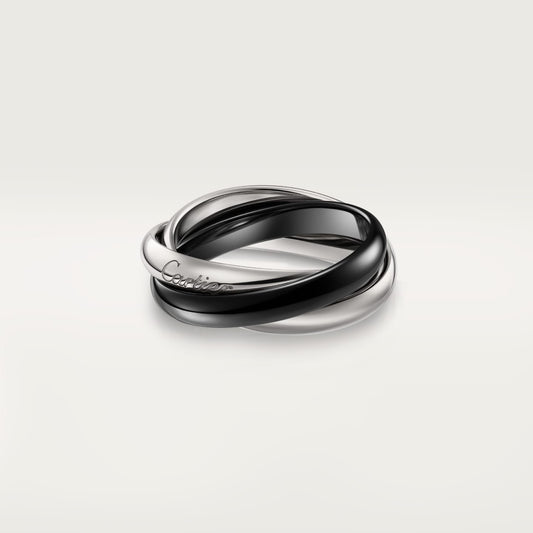 [✨ROSE💎]TRINITY 3.2MM RING BLACK CERAMIC