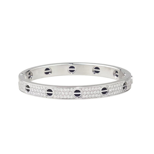 [✨ROSE💎]LOVE BRACELET 6.1MM DIAMOND-PAVED CERAMIC