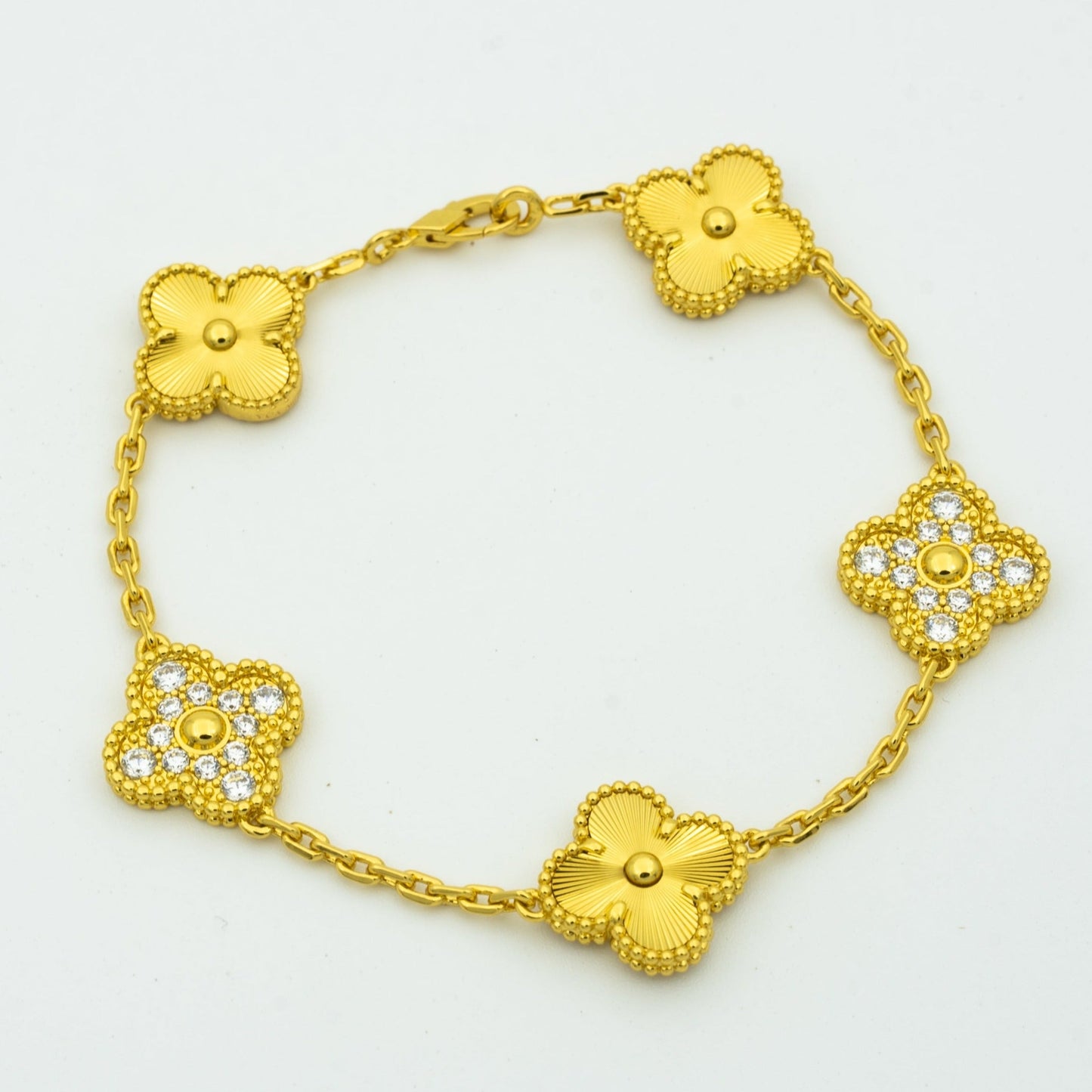 [✨ROSE💎] CLOVER 5 MOTIF LASER BRACELET COLLECTION