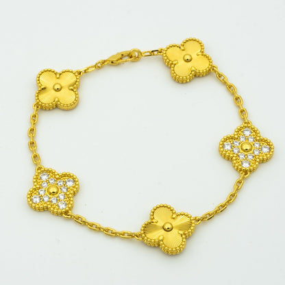 [✨ROSE💎] CLOVER 5 MOTIF LASER BRACELET COLLECTION