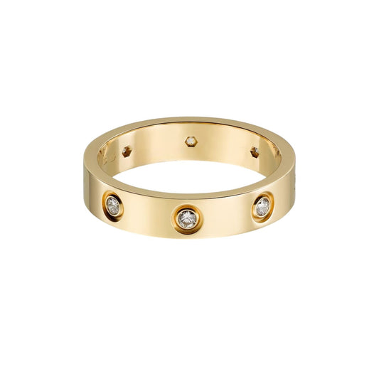 [✨ROSE💎]LOVE 4MM 8 DIAMOND RING