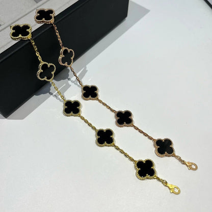 [✨ROSE💎] CLOVER 5 MOTIF ONYXS BRACELET COLLECTION