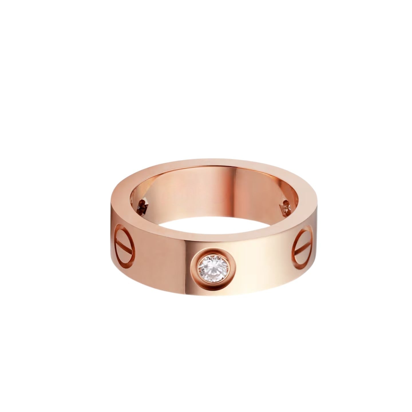 [✨ROSE💎]LOVE 5.5MM 3 DIAMOND RING