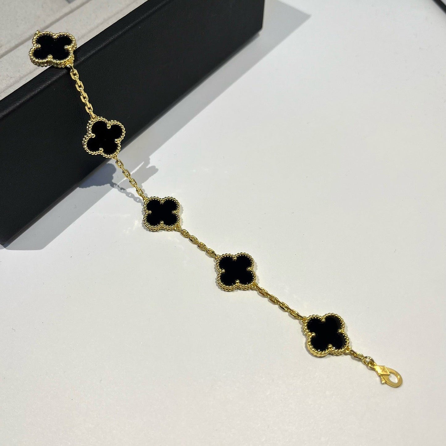 [✨ROSE💎] CLOVER 5 MOTIF ONYXS BRACELET COLLECTION