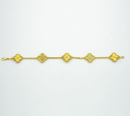 [✨ROSE💎] CLOVER 5 MOTIF LASER BRACELET COLLECTION