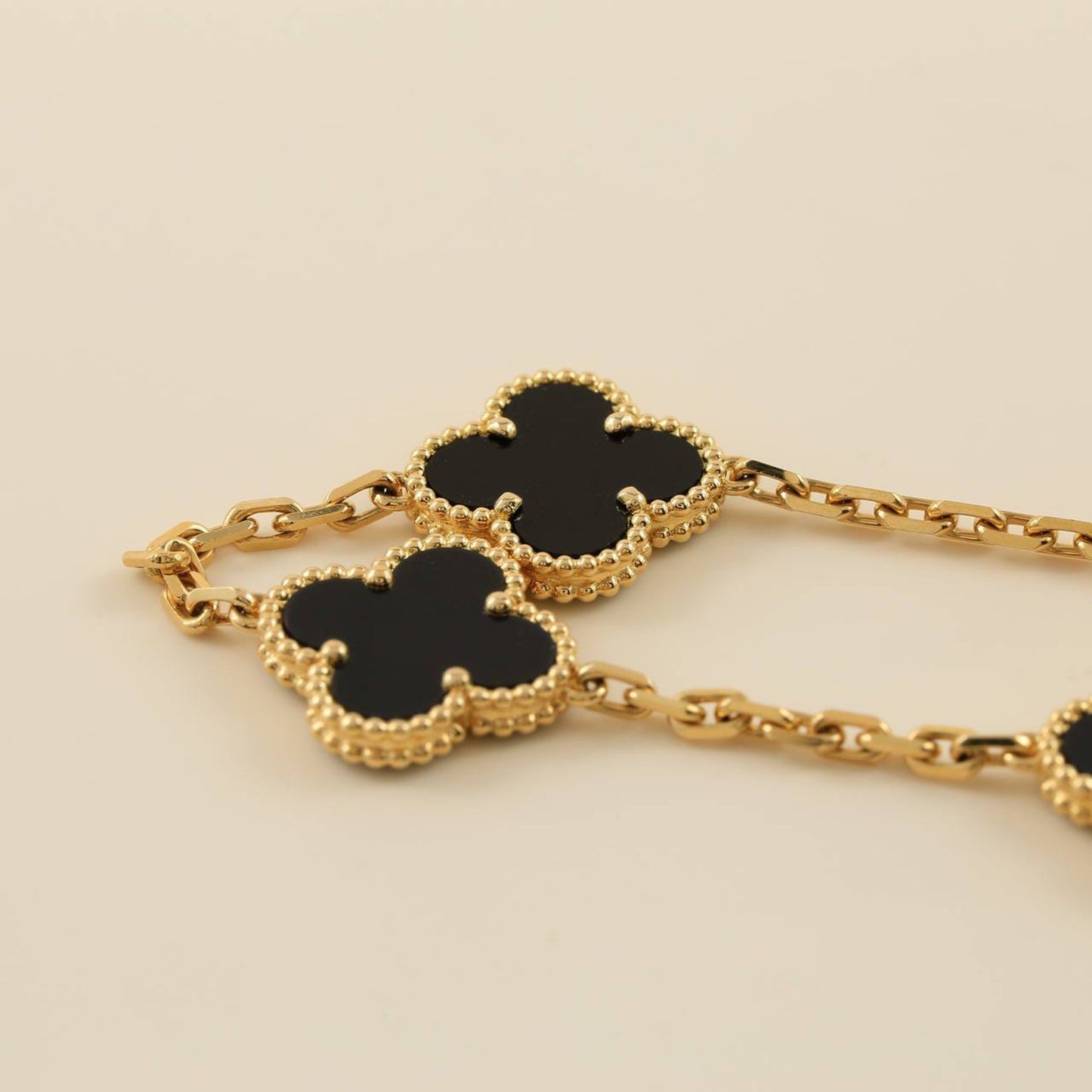[✨ROSE💎] CLOVER 5 MOTIF ONYXS BRACELET COLLECTION