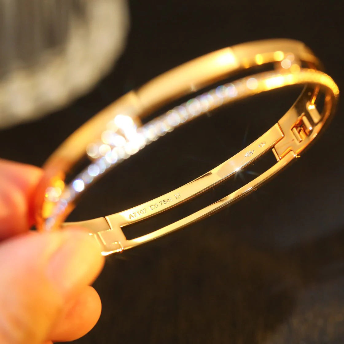 [✨ROSE💎]Move Romane Diamond Bangle Bracelet