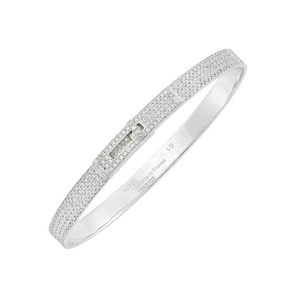[✨ROSE💎]HM KELLY BRACELET IN SILVER AND FULL PAVE DIAMOND