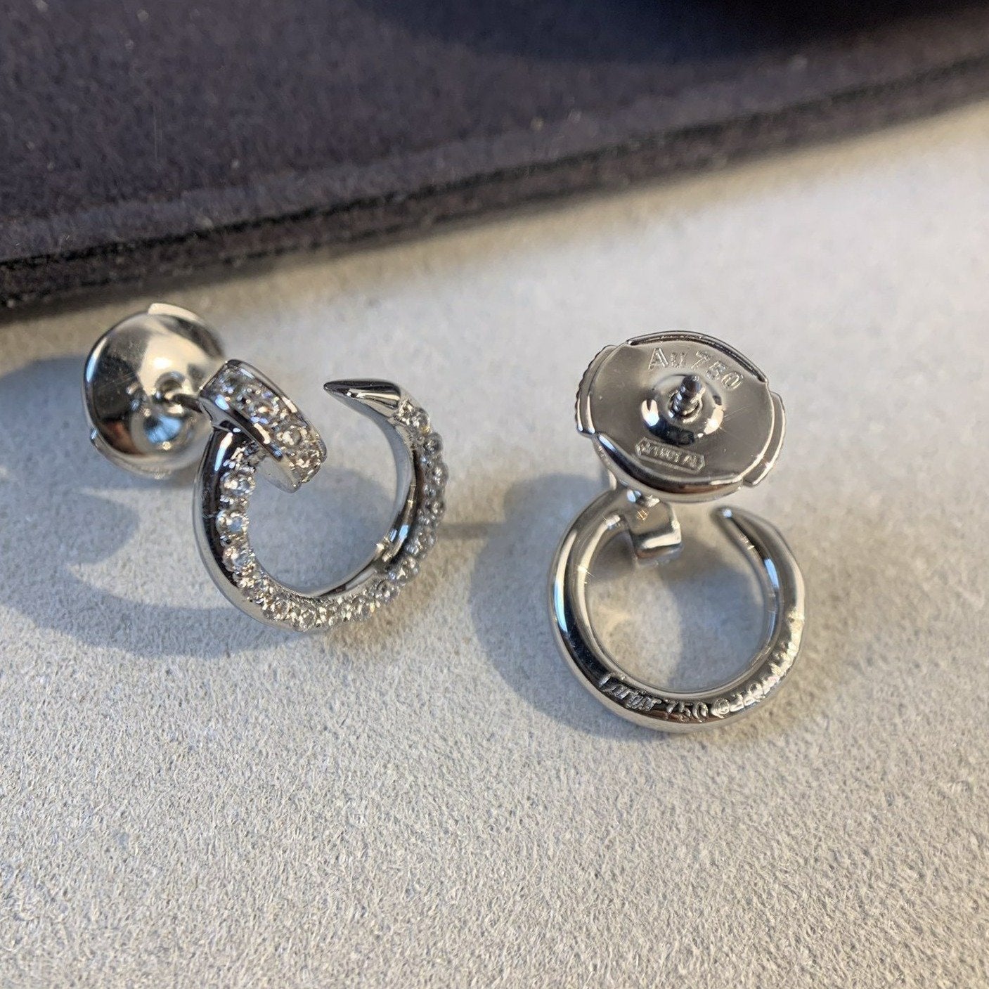 [✨ROSE💎]JUSTE EARRINGS SILVER DIAMONDS