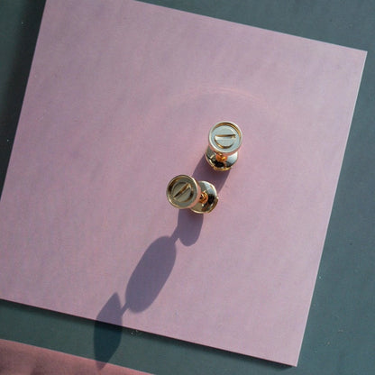 [✨ROSE💎]LOVE EARRINGS PINK GOLD 10MM