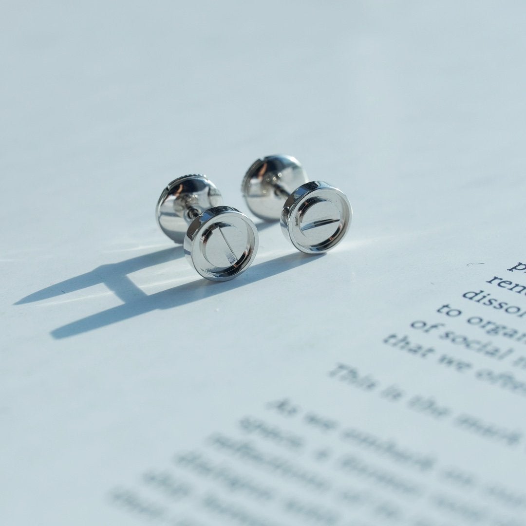 [✨ROSE💎]LOVE EARRINGS SILVER 10MM