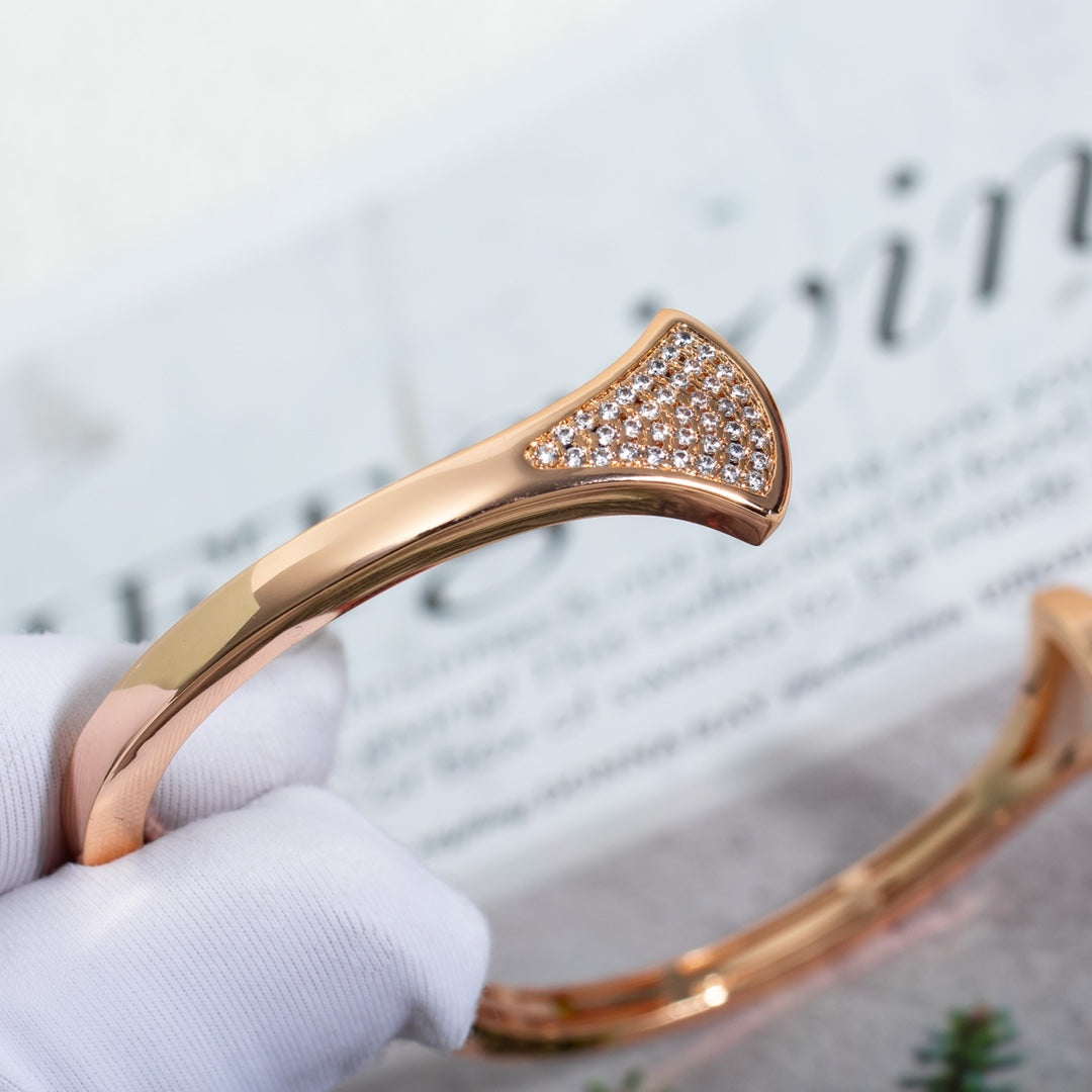 [✨ROSE💎]DREAM BRACELET OPEN PINK GOLD MOP DIAMOND