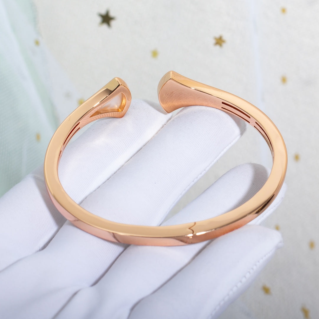 [✨ROSE💎]DREAM BRACELET OPEN PINK GOLD MOP DIAMOND