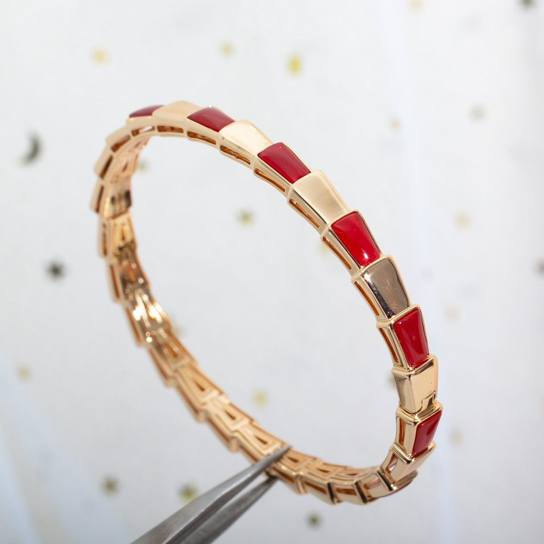 [✨ROSE💎]SERPENTI BRACELET PINK GOLD RUBELLITE