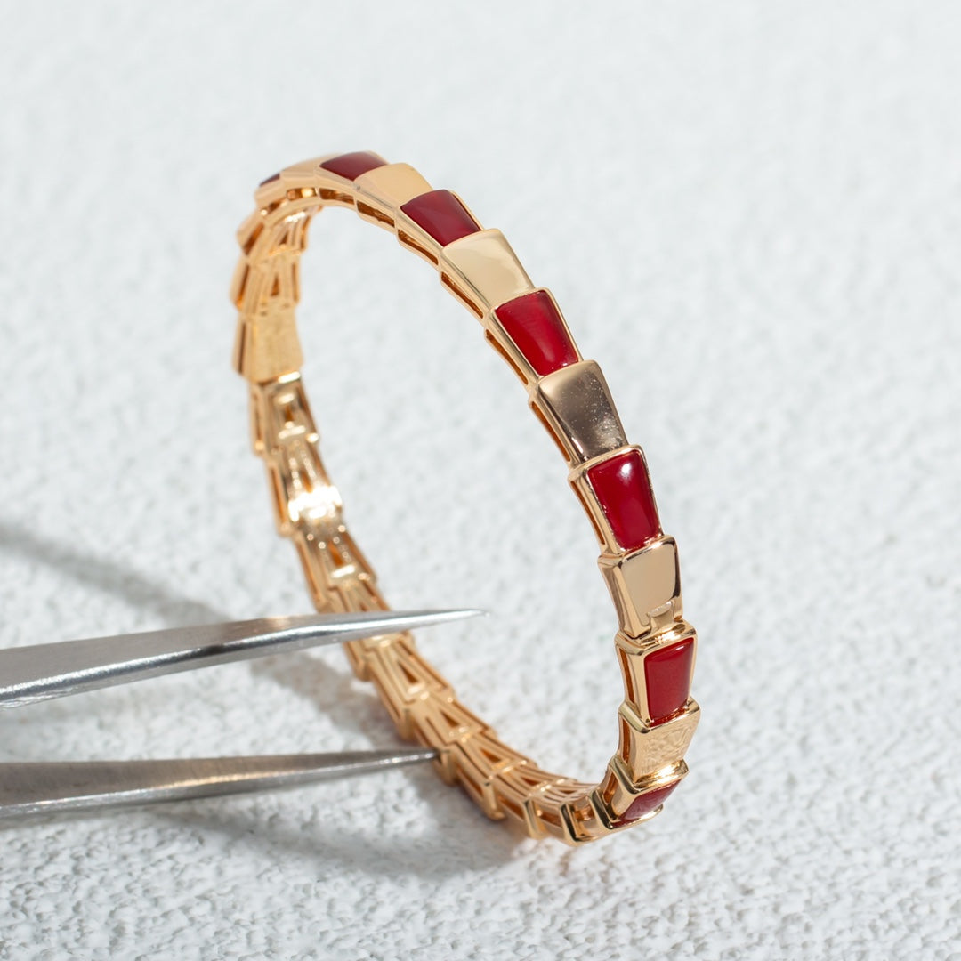 [✨ROSE💎]SERPENTI BRACELET PINK GOLD RUBELLITE