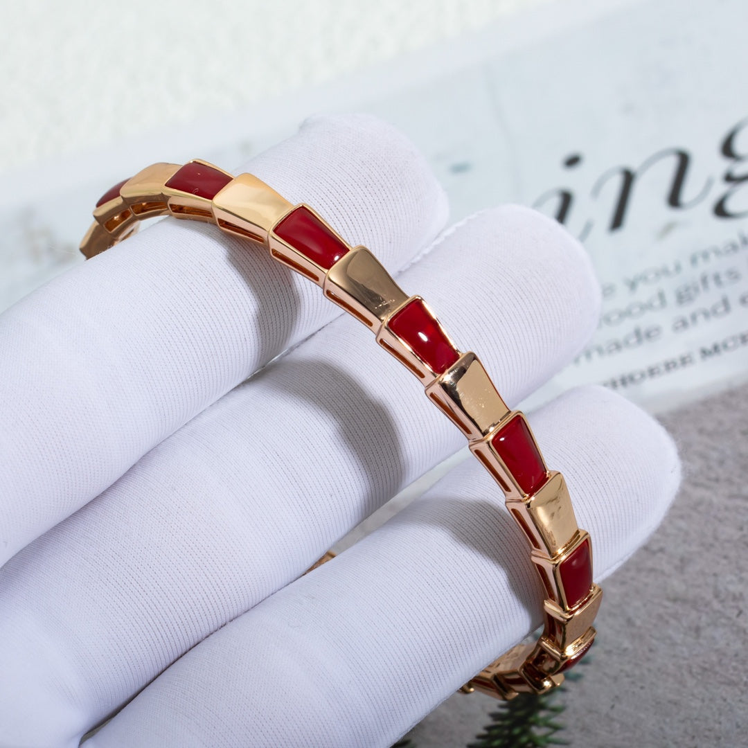 [✨ROSE💎]SERPENTI BRACELET PINK GOLD RUBELLITE