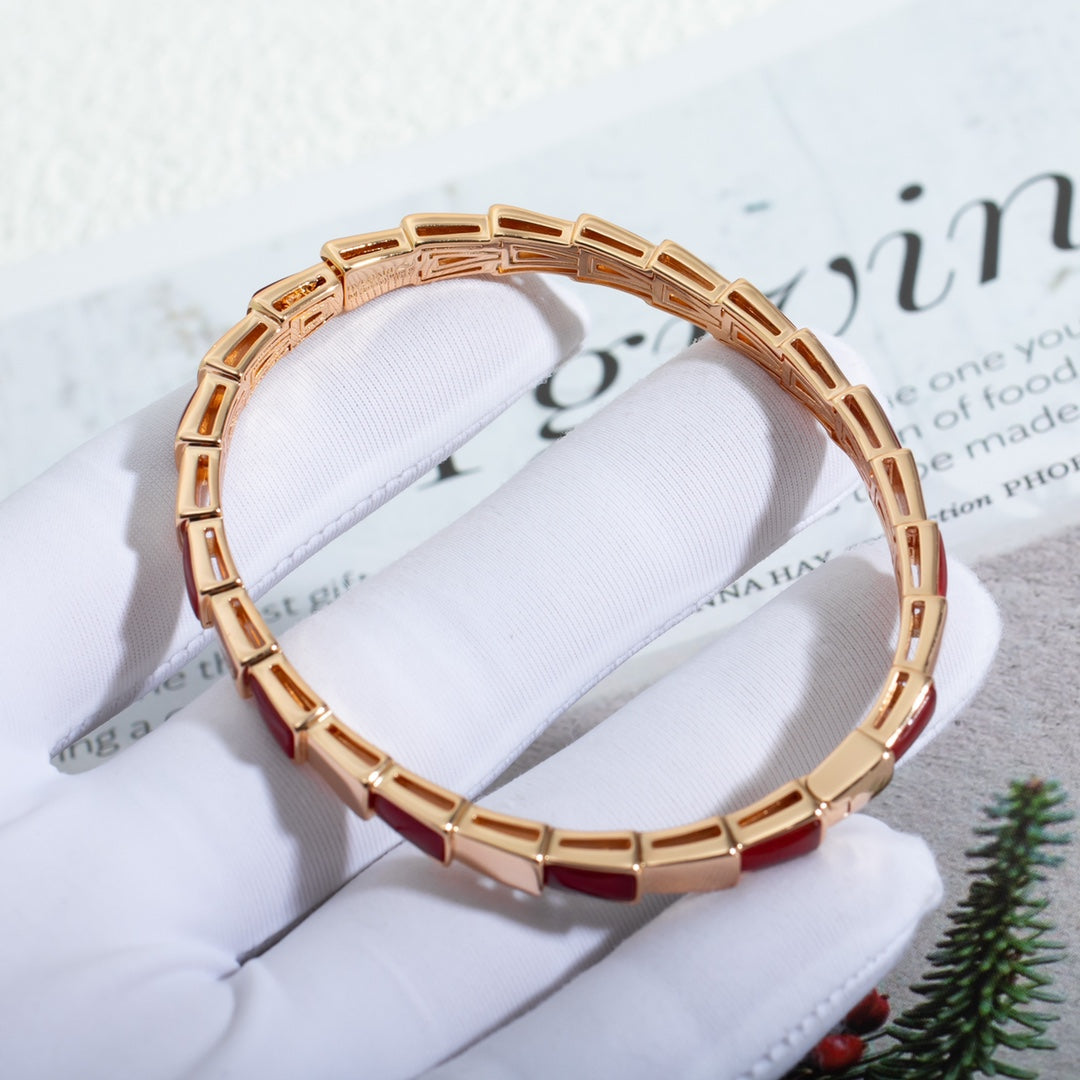 [✨ROSE💎]SERPENTI BRACELET PINK GOLD RUBELLITE