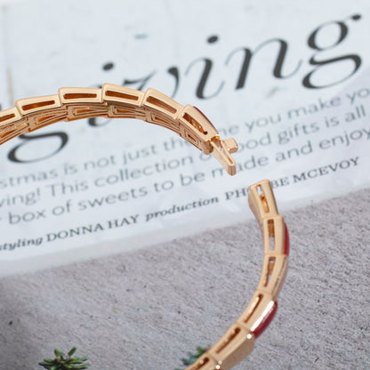 [✨ROSE💎]SERPENTI BRACELET PINK GOLD RUBELLITE