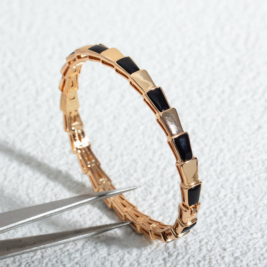 [✨ROSE💎]SERPENTI BRACELET PINK GOLD ONYX
