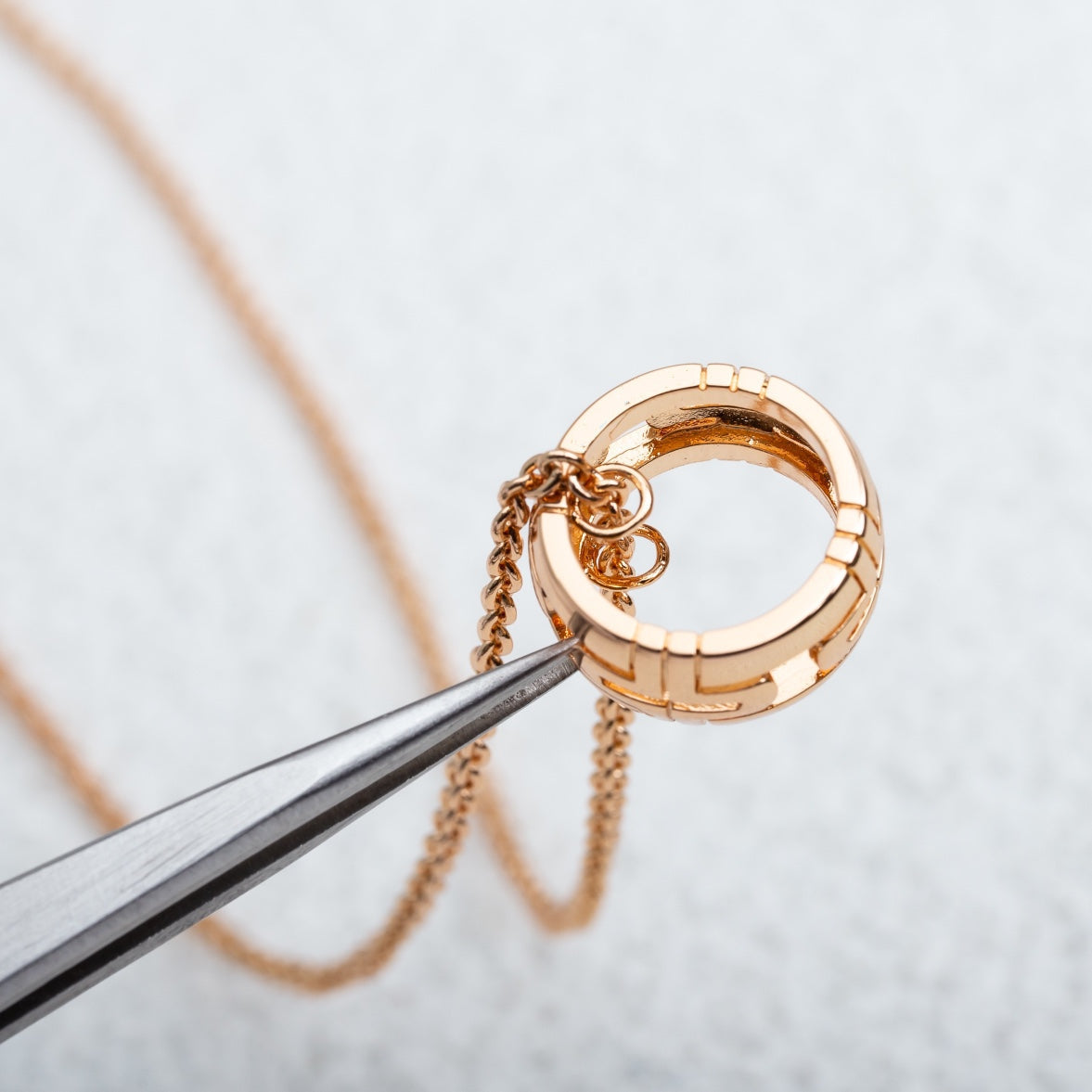 [✨ROSE💎]PARENTESI NECKLACE PINK GOLD