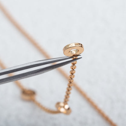[✨ROSE💎]PARENTESI NECKLACE PINK GOLD