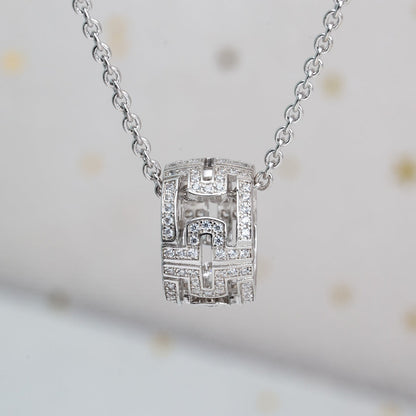 [✨ROSE💎]PARENTESI NECKLACE SILVER DIAMOND