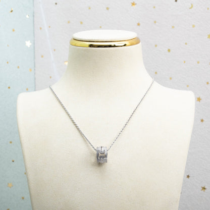 [✨ROSE💎]PARENTESI NECKLACE SILVER DIAMOND