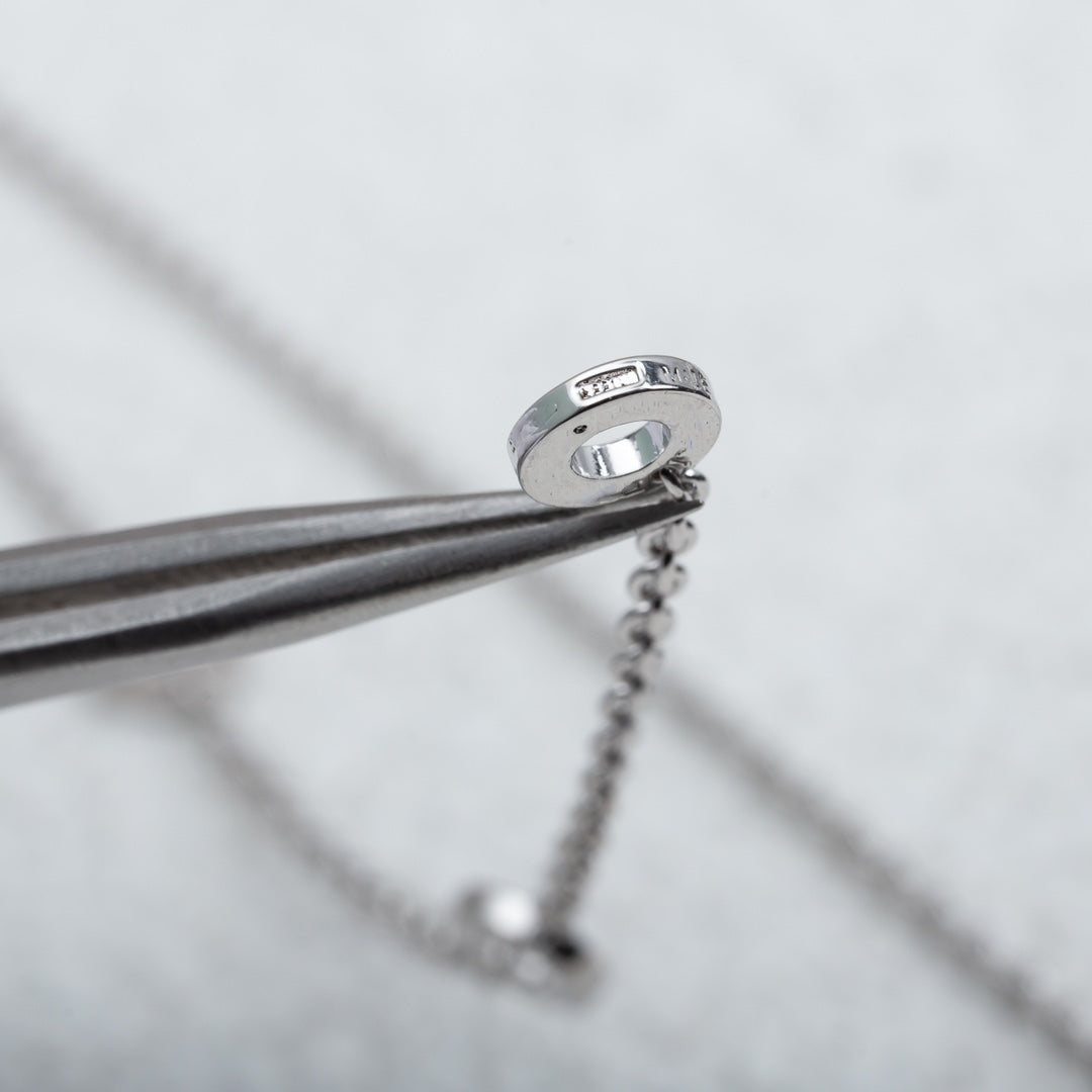 [✨ROSE💎]PARENTESI NECKLACE SILVER DIAMOND